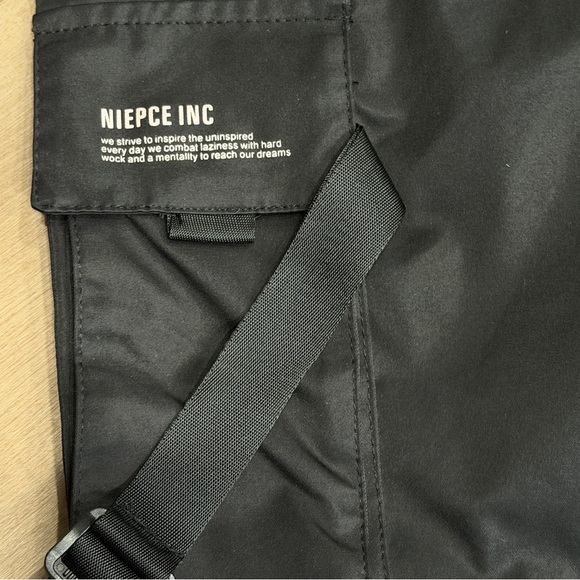 Niepce Unisex Techwear Matte Black Pants Streetwear Urban Casual Trouser Joggers - Picture 6 of 13